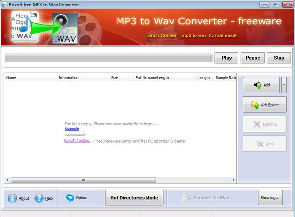 Boxoft MP3 to WAV Converter(MP3תWAVת)ٷ
